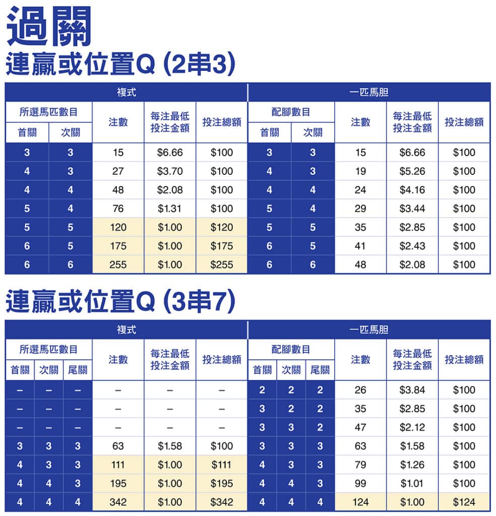賽馬派彩表專業解讀